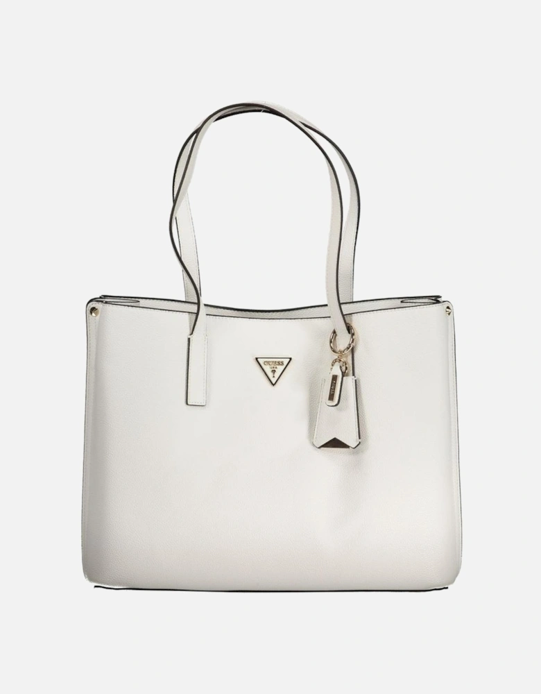 Leather Crossbody Bag with Gold-Tone Hardware Women - White Handbags