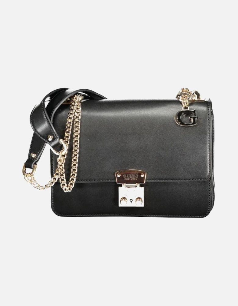 Leather Crossbody Bag with Gold-Tone Hardware Women - Black Handbags