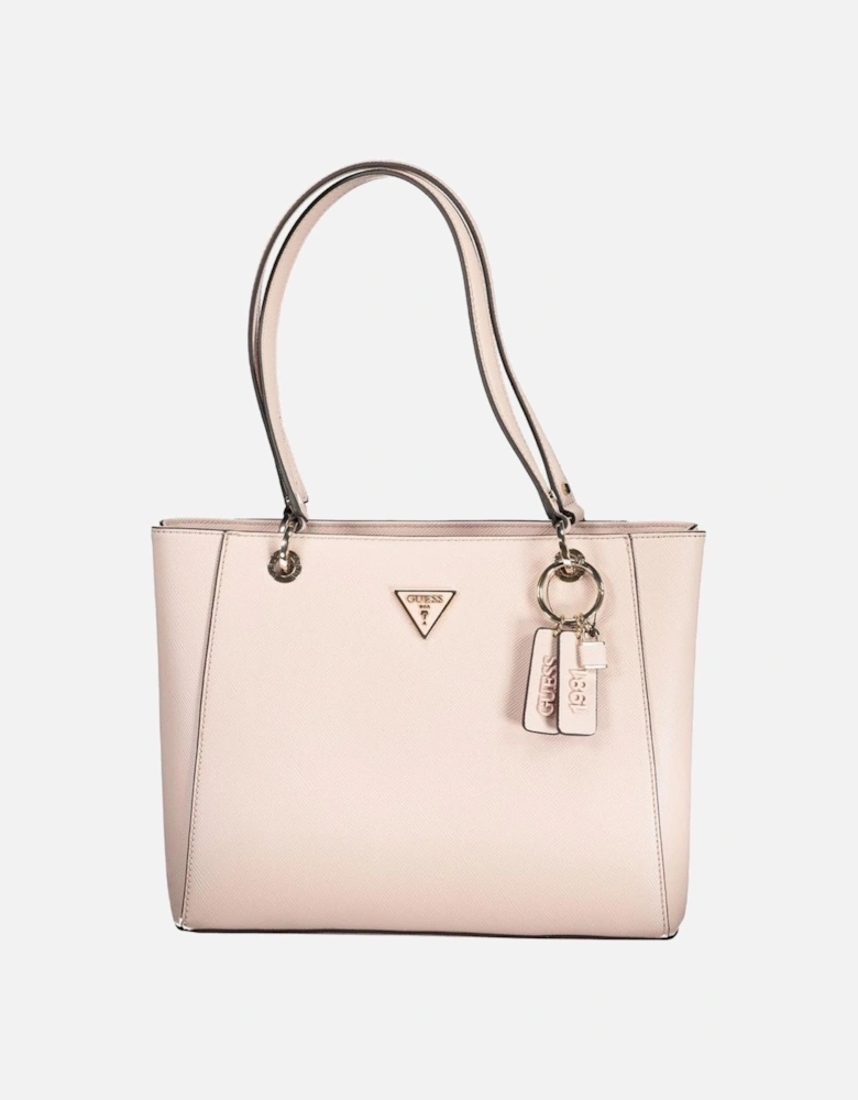 Leather Crossbody Bag with Gold-Tone Hardware Women - Pink Handbags