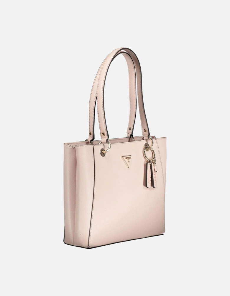 Leather Crossbody Bag with Gold-Tone Hardware Women - Pink Handbags