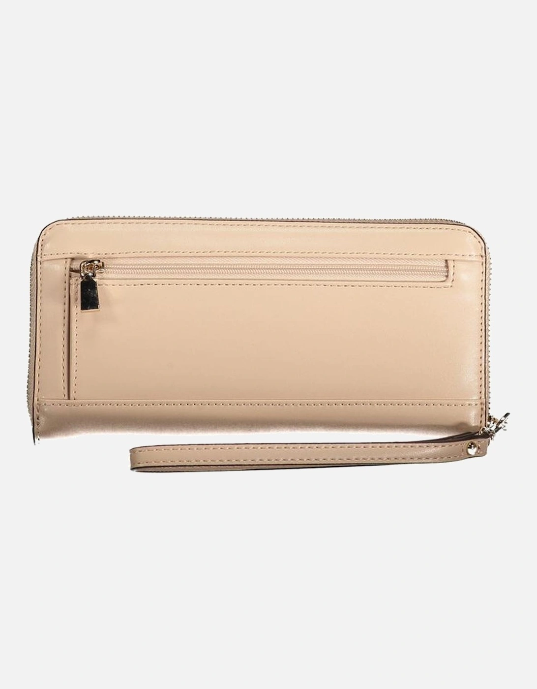 Leather Tote Bag with Gold-Tone Hardware Women - Beige Wallets