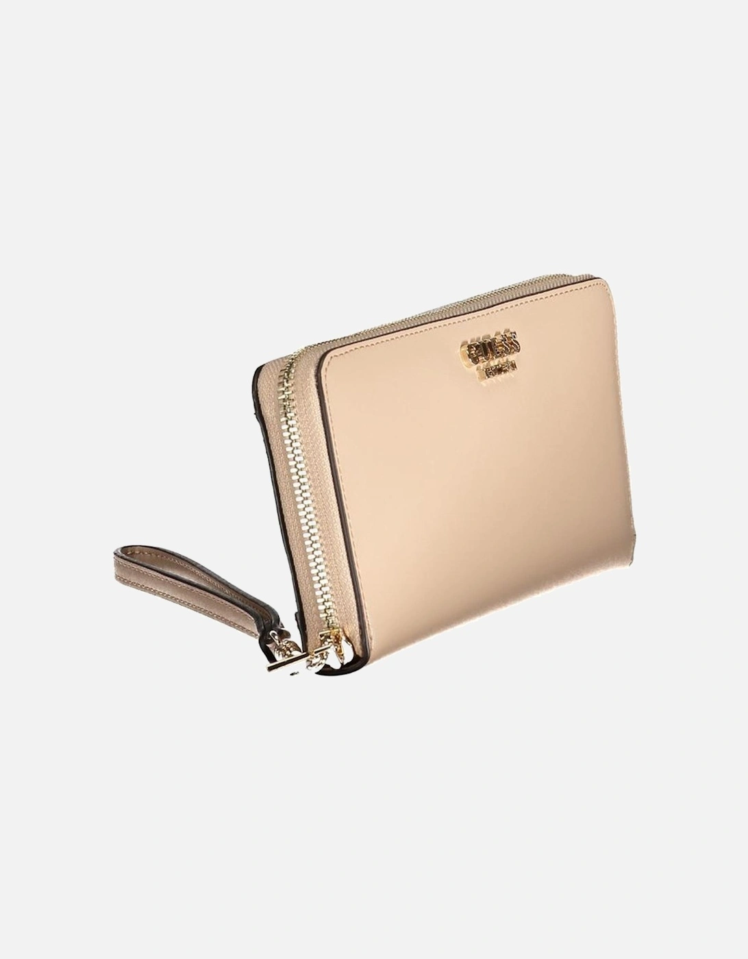 Leather Tote Bag with Gold-Tone Hardware Women - Beige Wallets