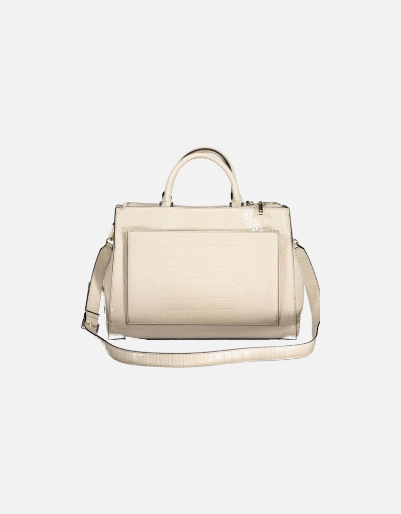 Beige Polyethylene Handbag Women