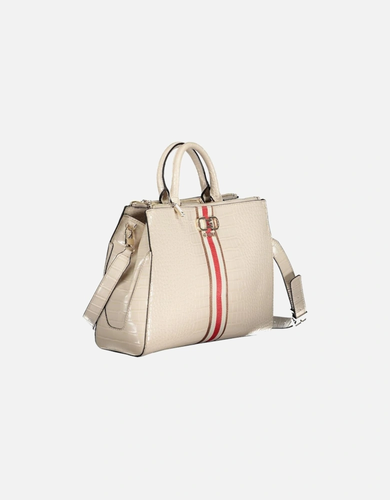 Beige Polyethylene Handbag Women