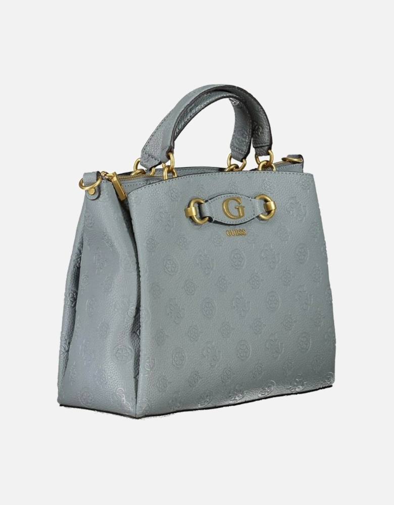 Peony Bag with Handles and Adjustable Strap Women - Light Blue