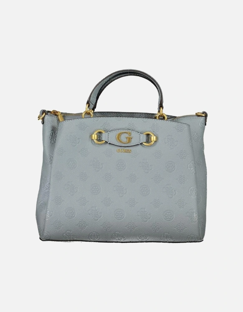 Peony Bag with Handles and Adjustable Strap Women - Light Blue