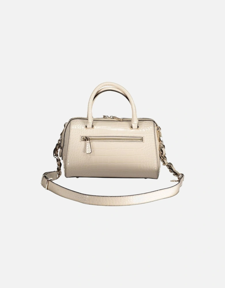 Beige Polyethylene Handbag Women