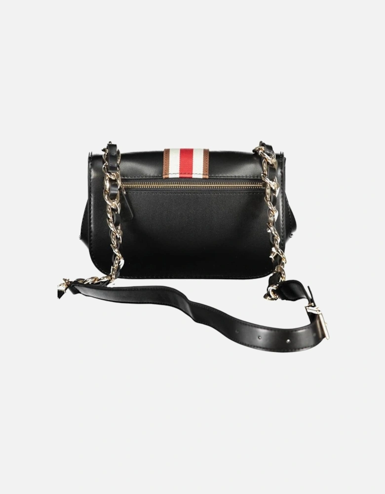 Adjustable Chain Shoulder Snap Bag with External and Internal Pockets