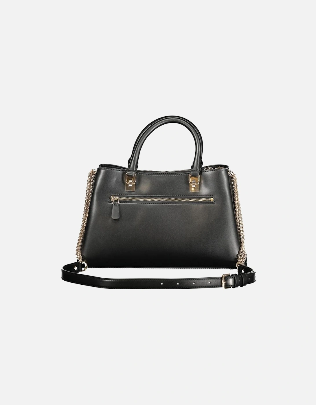 Leather Crossbody Bag with Detachable Strap Women - Black Handbags
