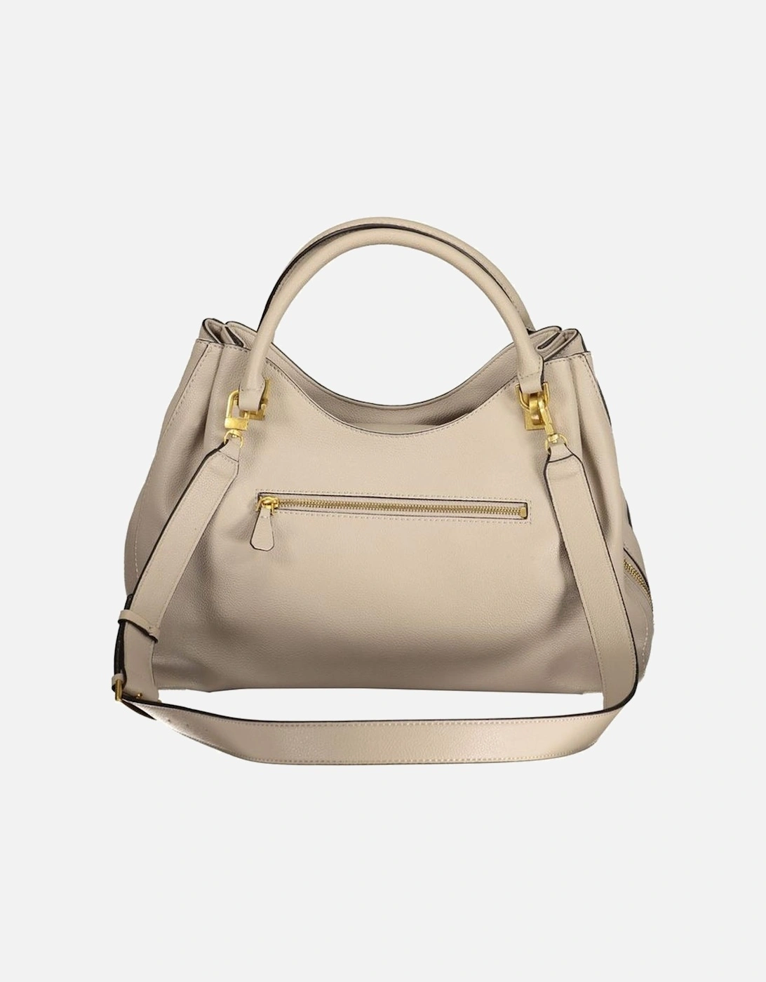 Leather Tote Bag with Gold Hardware Women - Beige Handbags