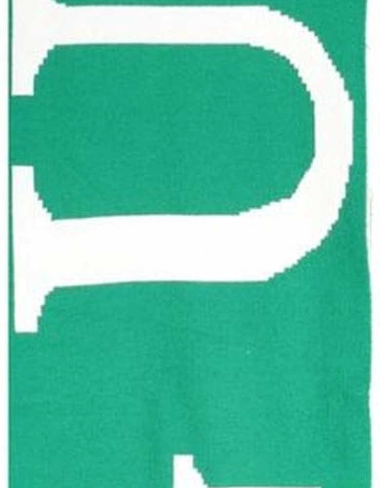 Contrast Detail Logo Scarf Women - Green Scarves