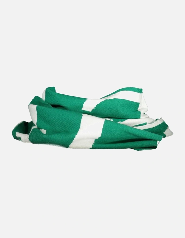Contrast Detail Logo Scarf Women - Green Scarves