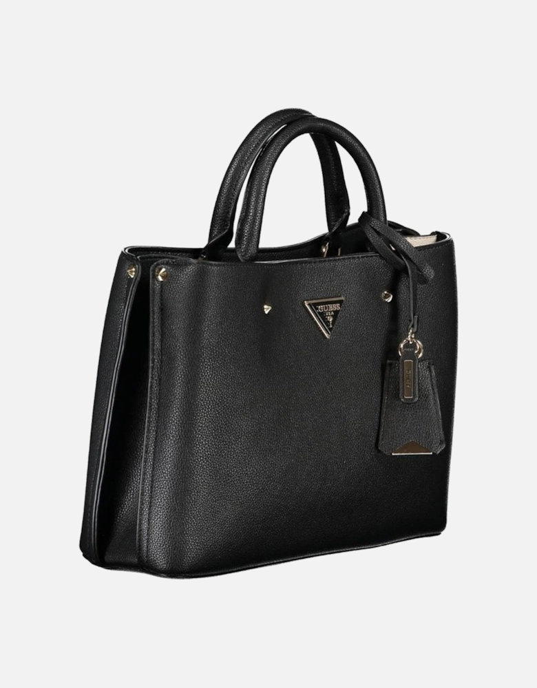 Three-compartment bag with adjustable strap and contrast details Women