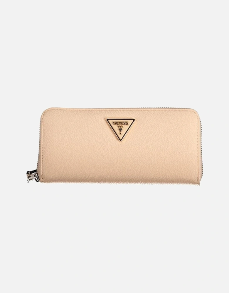 Leather Shoulder Bag with Chain Strap Women - Pink Wallets