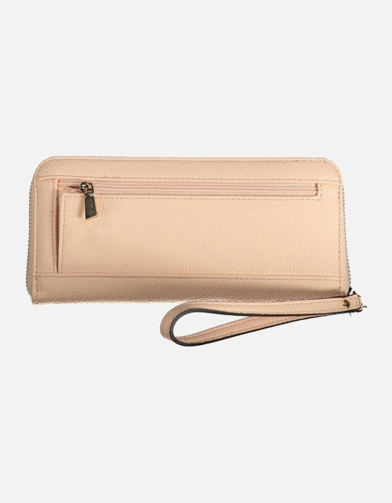 Leather Shoulder Bag with Chain Strap Women - Pink Wallets