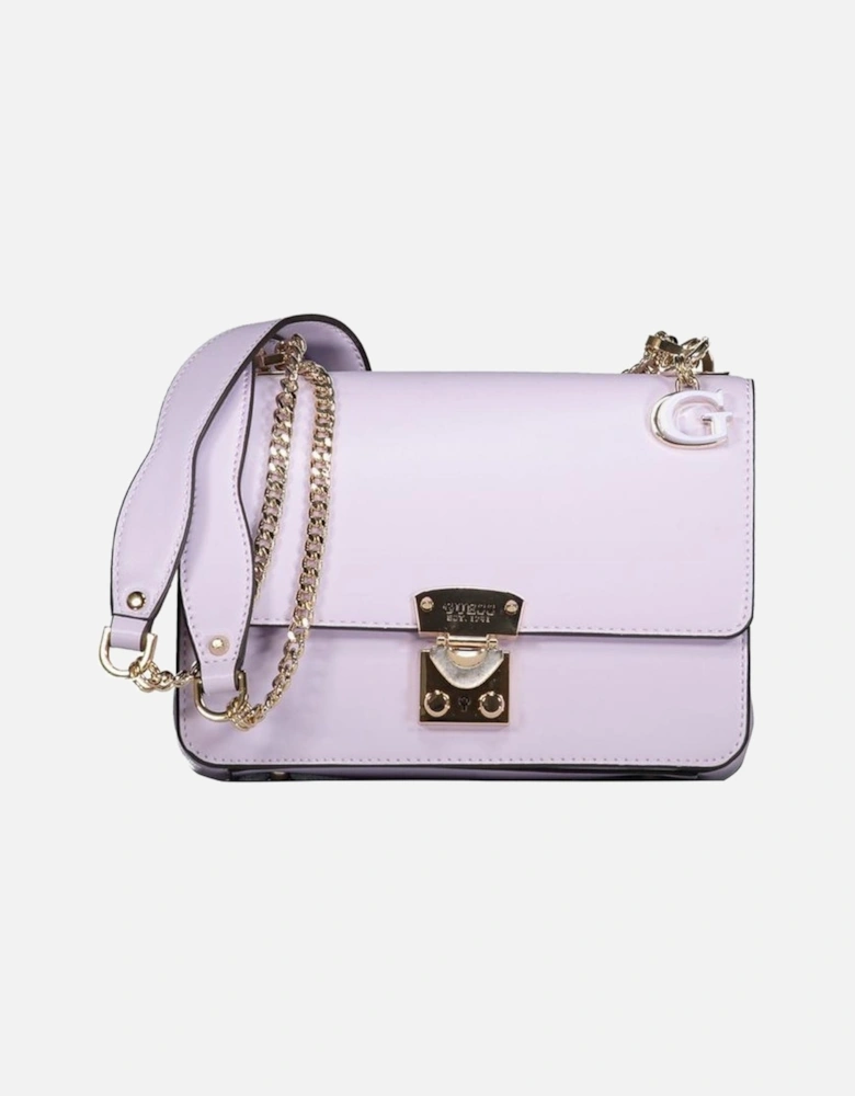Textured Leather Shoulder Bag Women - Purple Handbags