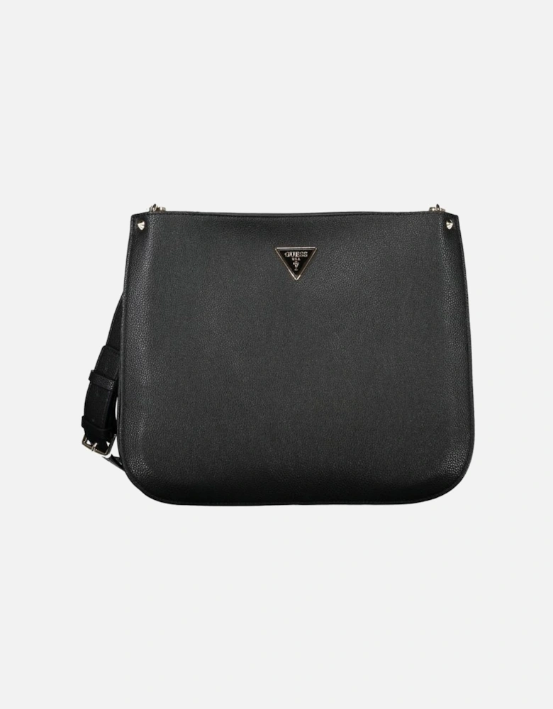 Adjustable Shoulder Strap Logo Bag Women - Black Handbags