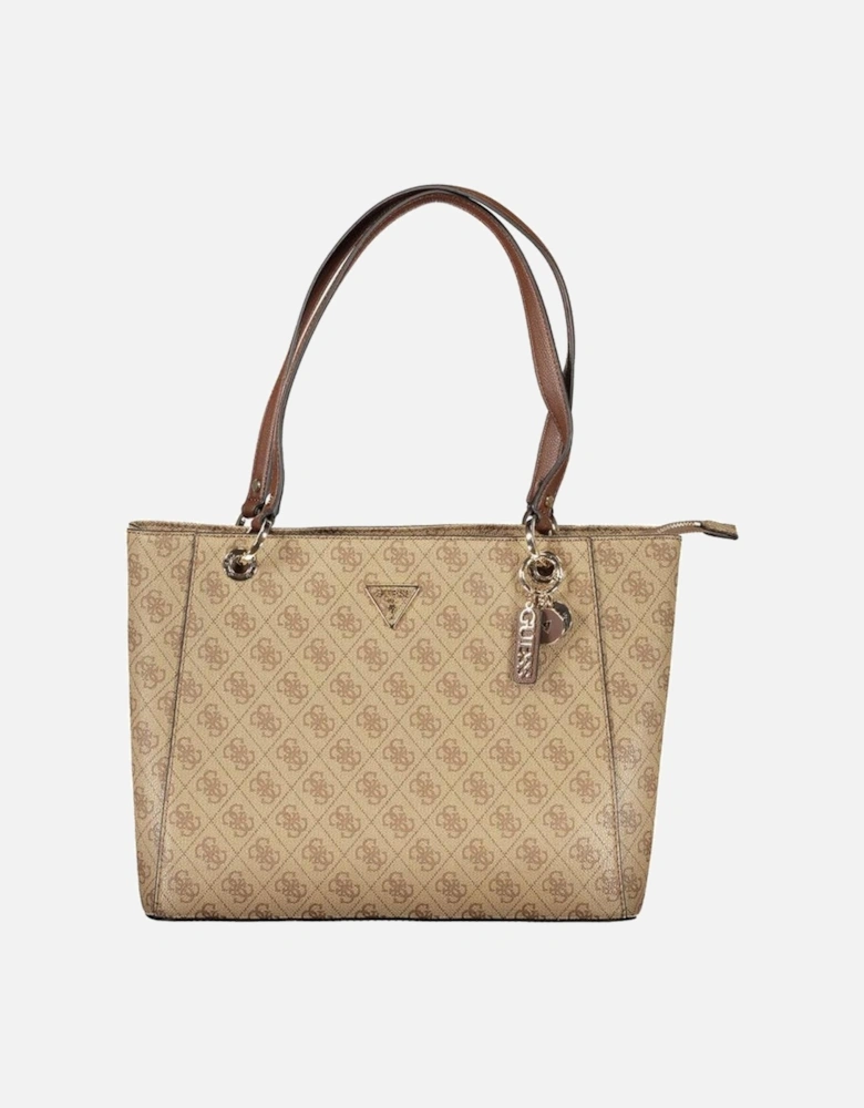 Two-Compartment Shoulder Bag with External Pocket and Internal Phone