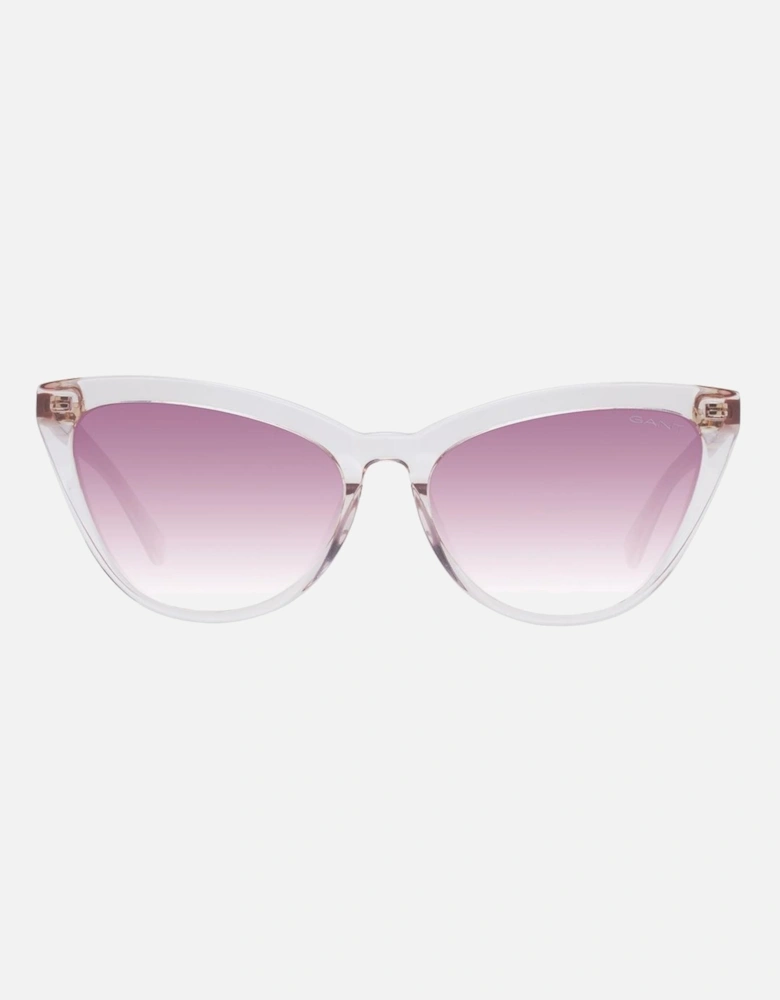 Rose Plastic Cat Eye Sunglasses with Purple Gradient Lenses Women -
