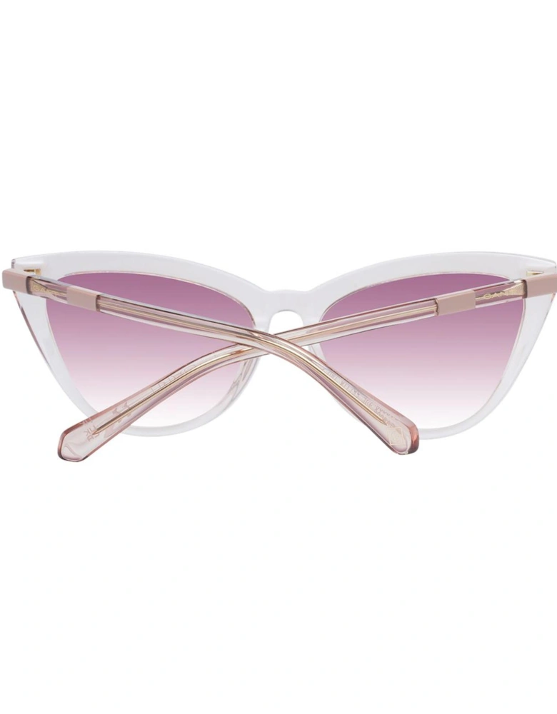 Rose Plastic Cat Eye Sunglasses with Purple Gradient Lenses Women -