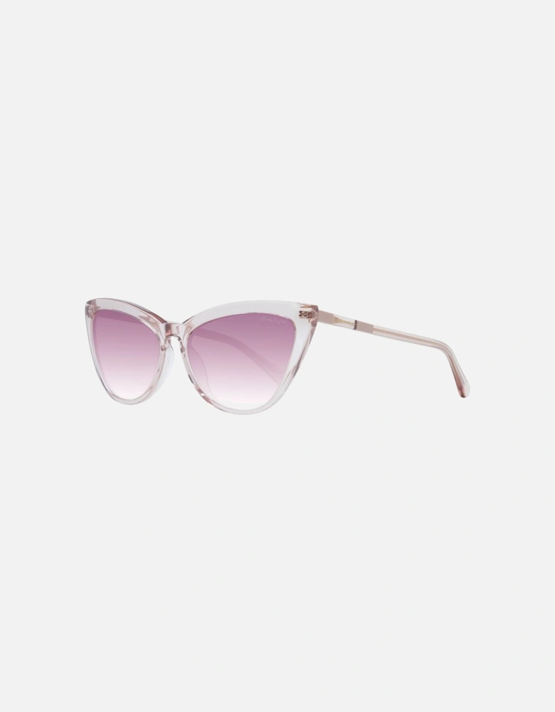 Rose Plastic Cat Eye Sunglasses with Purple Gradient Lenses Women -