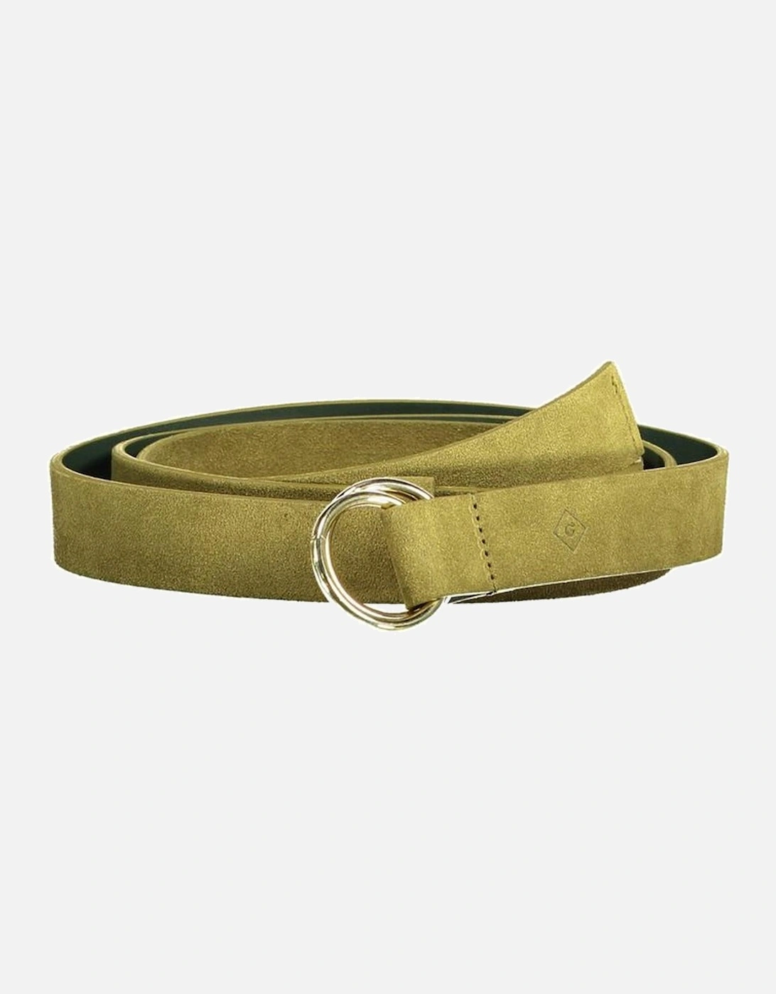 Leather Belt with Metal Buckle and Logo Detail Women - Green, 3 of 2