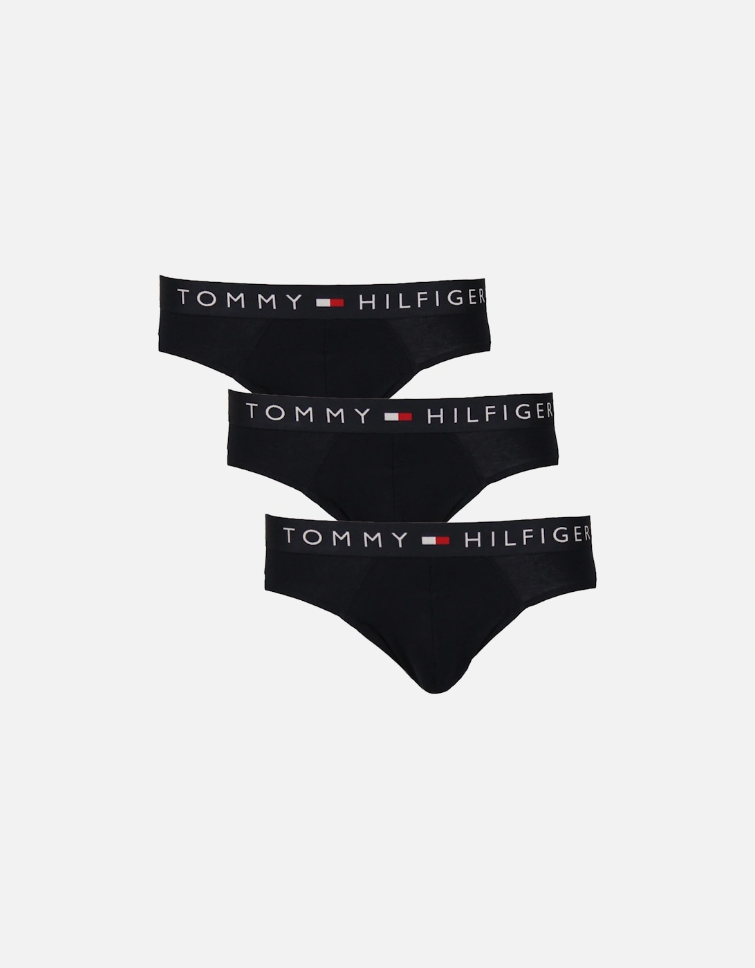 Tommy Hilfiger Men's Black/Black Th Original Hip Briefs, Desert Sky - : 38/39/32 XX-Large