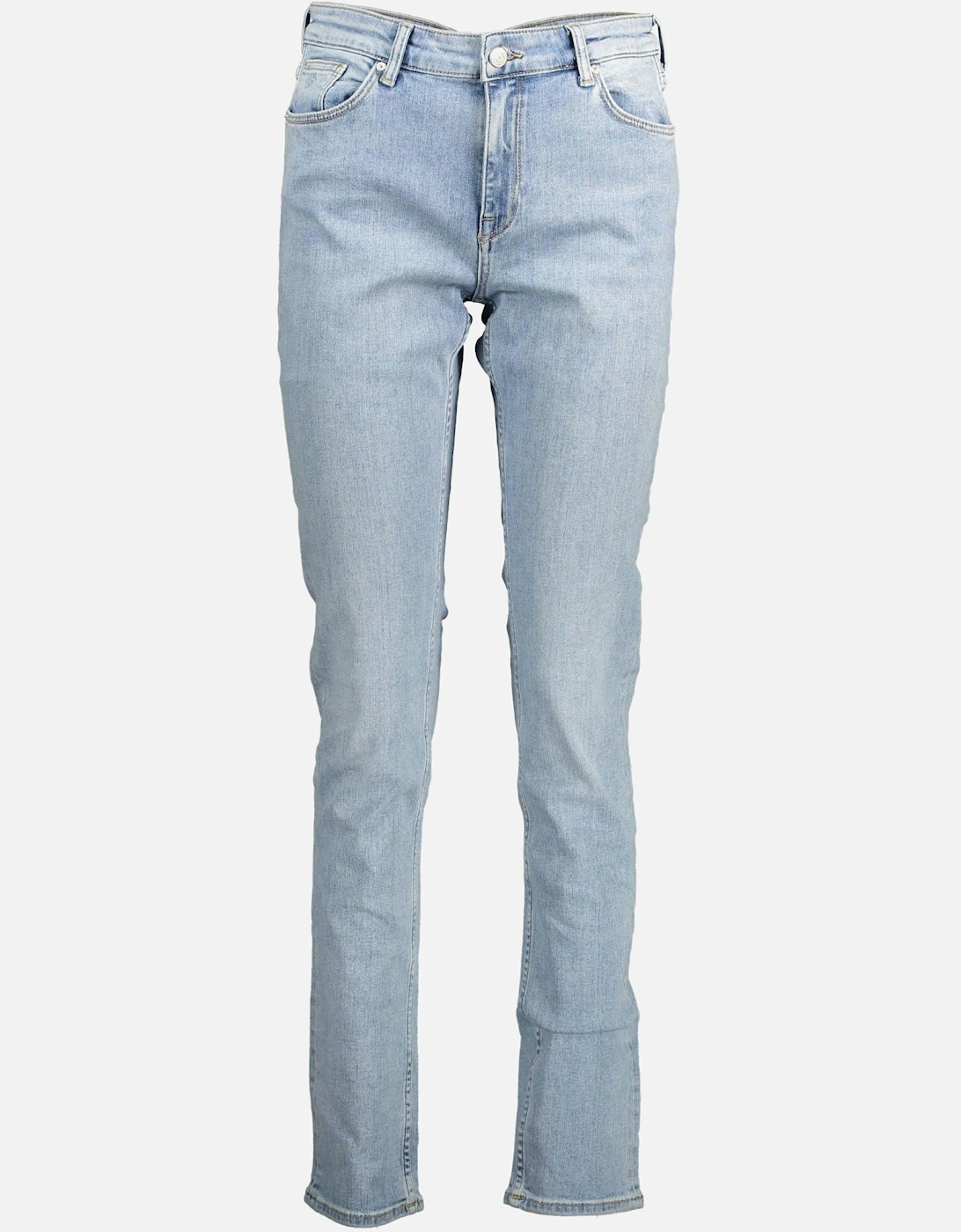 Organic Cotton 5-Pocket Slim Jeans with Washed Effect and Logo Women -, 3 of 2