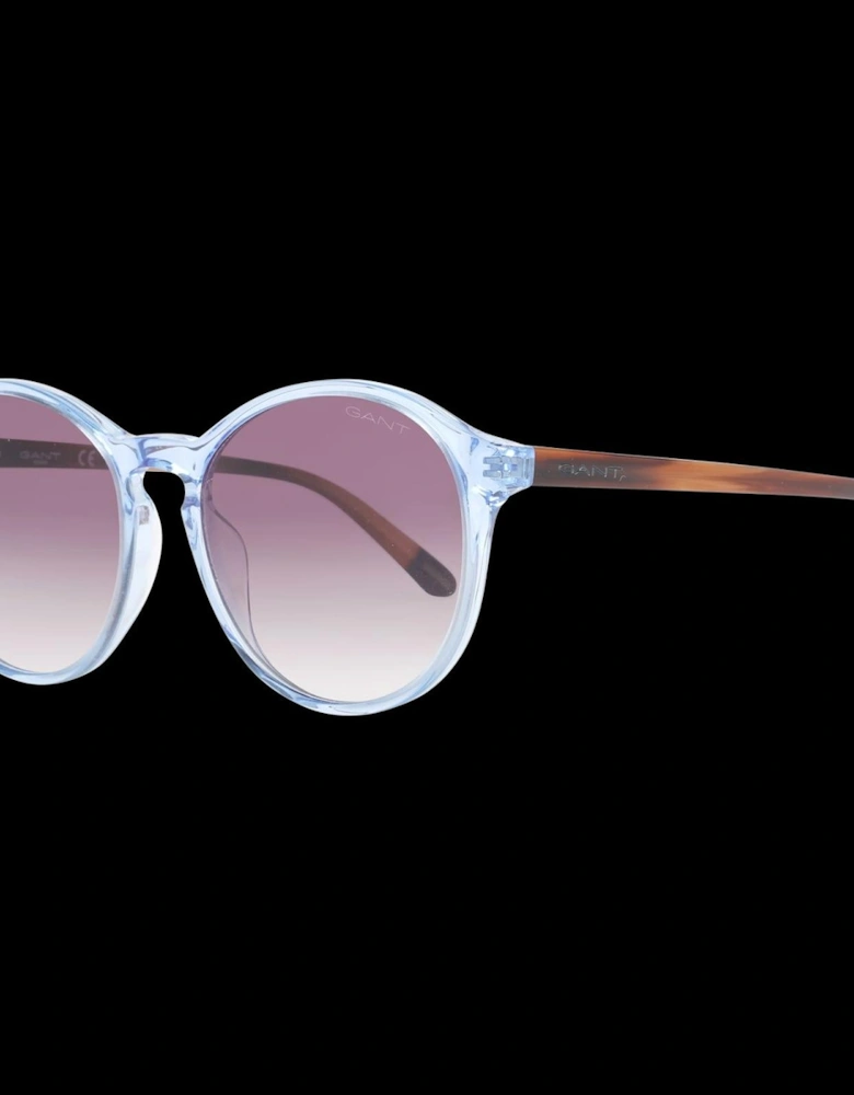 Blue Round Sunglasses with Gradient Lenses Women