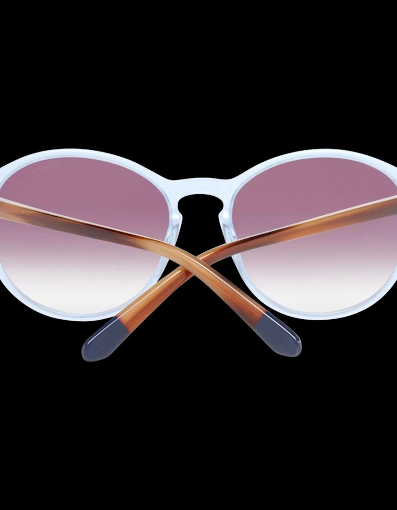 Blue Round Sunglasses with Gradient Lenses Women