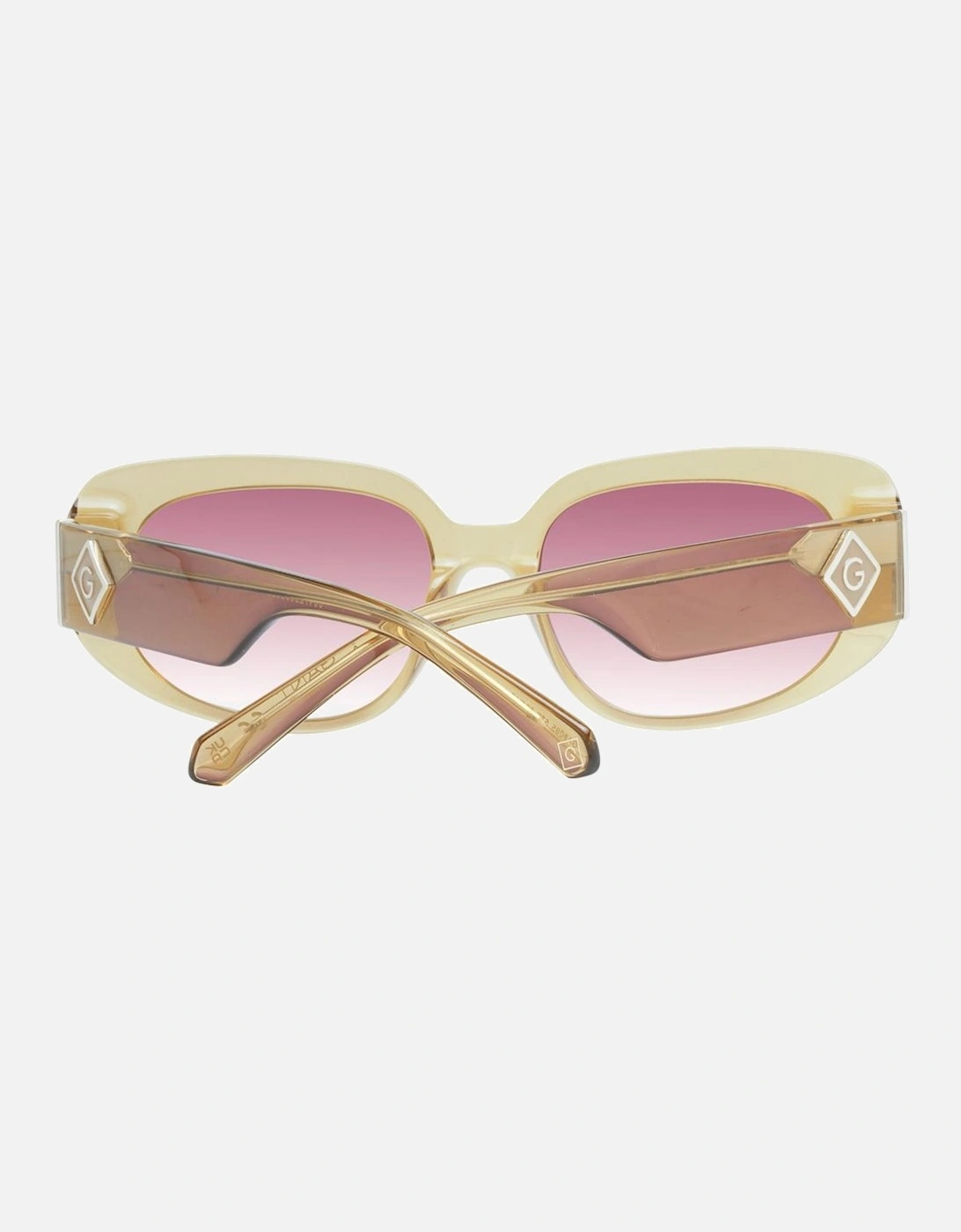 Brown Rectangle Sunglasses with Purple Gradient Lenses - Category 2