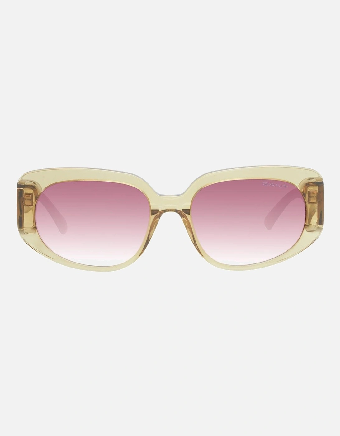 Brown Rectangle Sunglasses with Purple Gradient Lenses - Category 2