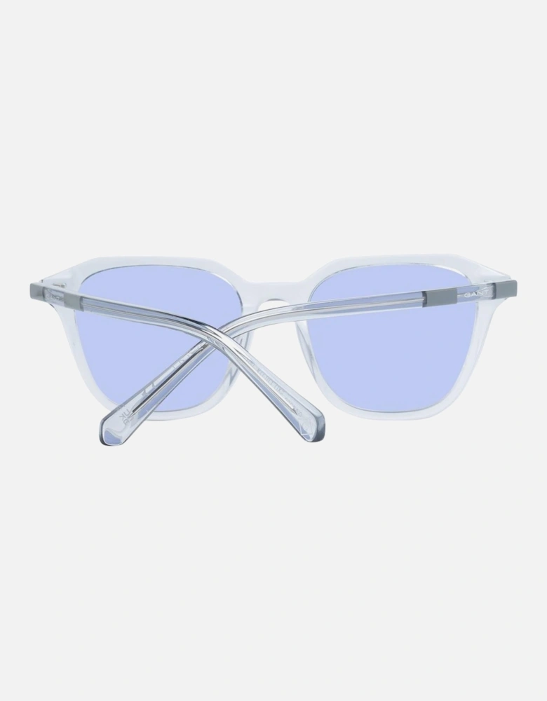 GA7030 Square Sunglasses Transparent Blue Women - Gray