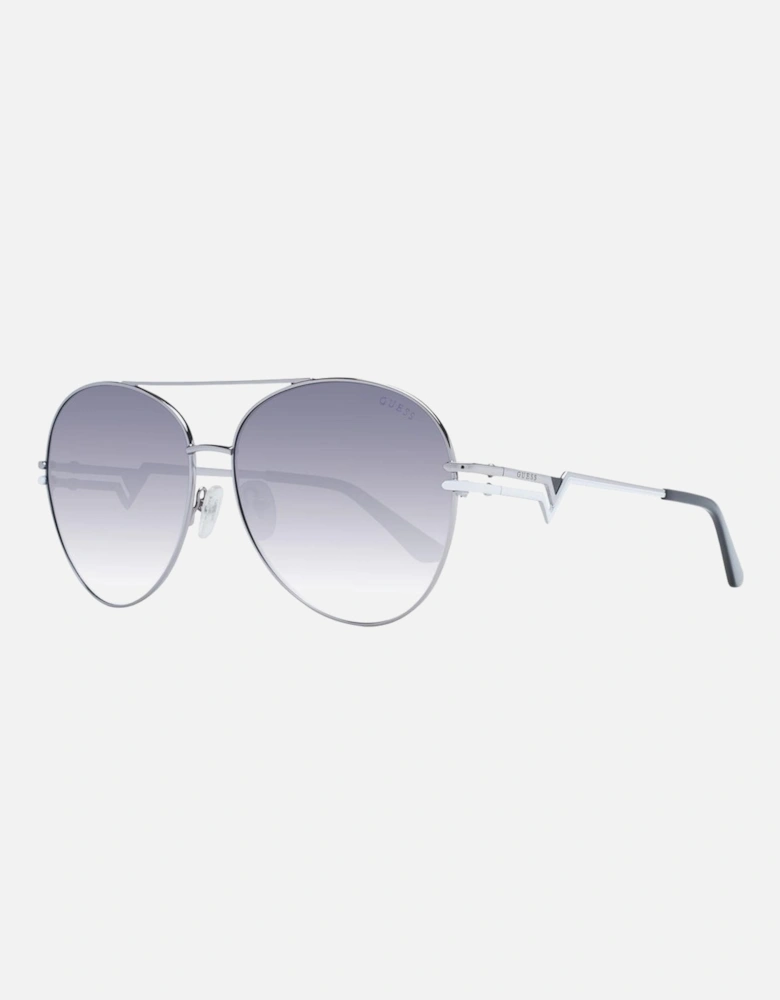 Gunmetal Aviator Sunglasses with Blue Gradient Lenses - Category 3