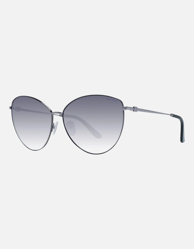 Gunmetal Cat Eye Sunglasses with Gradient Lenses Women - Gray