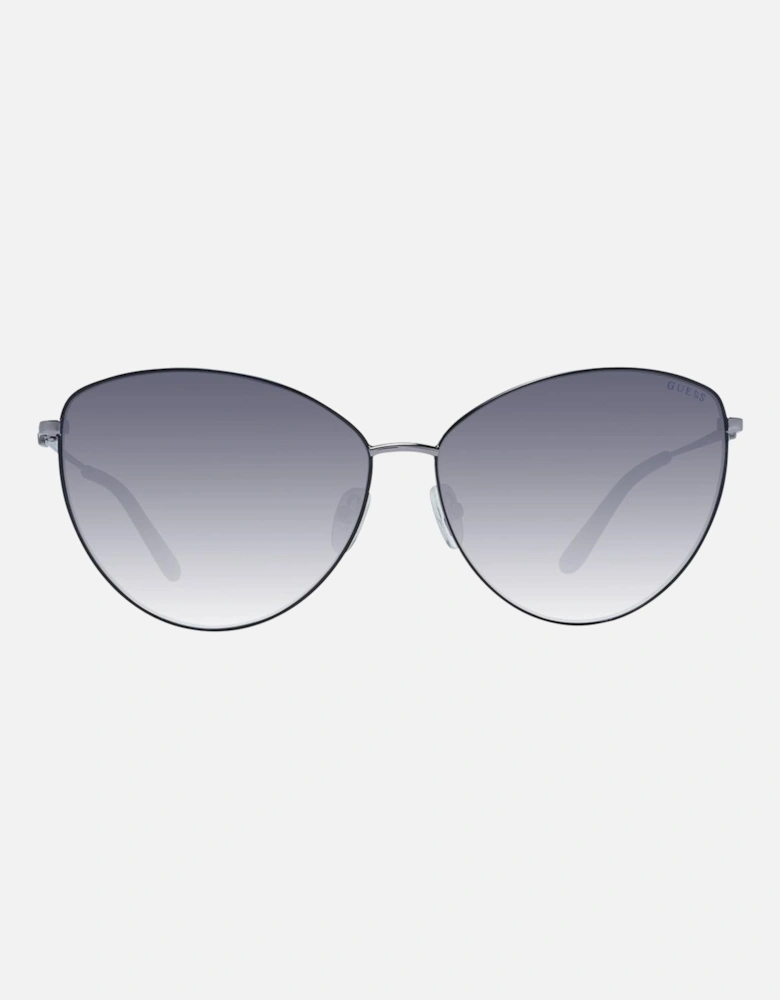 Gunmetal Cat Eye Sunglasses with Gradient Lenses Women - Gray