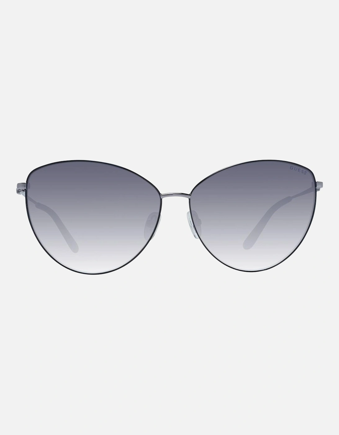 Gunmetal Cat Eye Sunglasses with Gradient Lenses Women - Gray