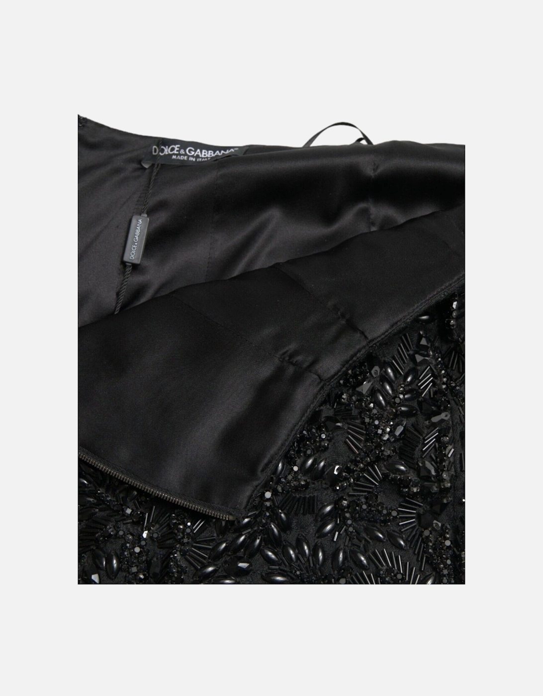 Embellished Pencil Skirt Beaded Style Women - Black