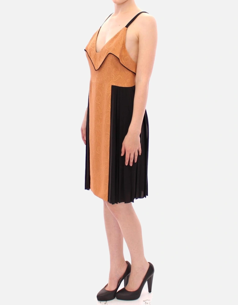 Mustard Yellow Pleated Midi Dress Women - Multicolor Dresses