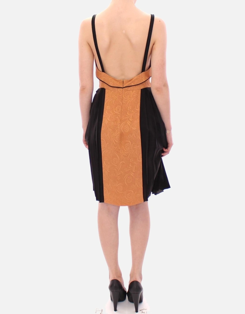 Mustard Yellow Pleated Midi Dress Women - Multicolor Dresses