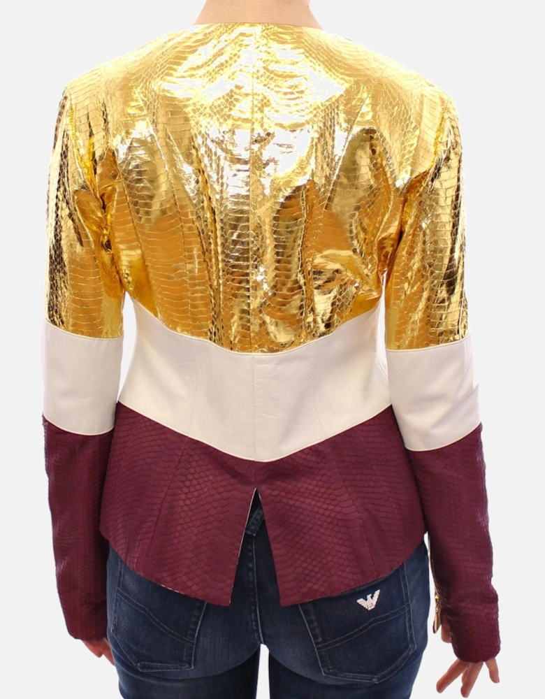 Leather Jacket Multicolor Women - White Jackets