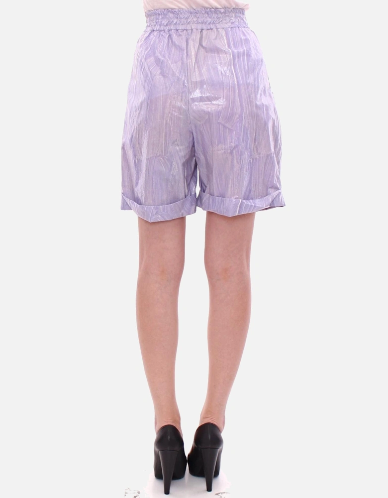 Exclusive Italian Designer Floral Shorts by Women - Purple