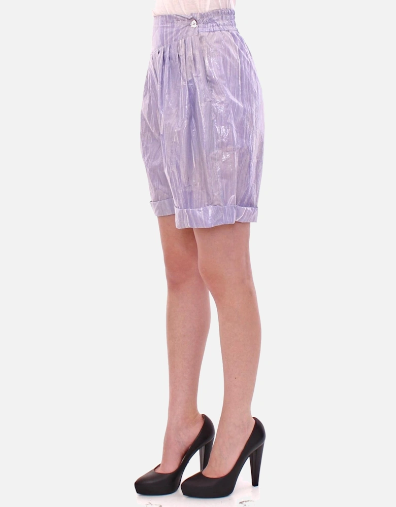 Exclusive Italian Designer Floral Shorts by Women - Purple