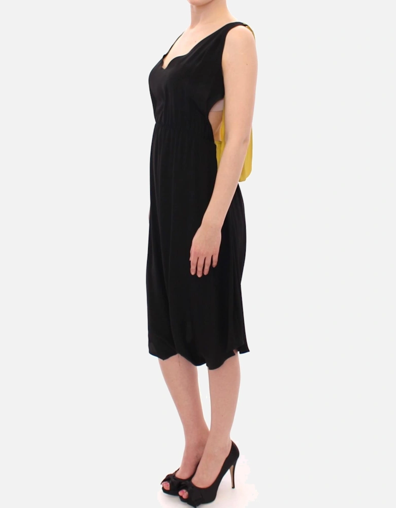 Silk Acetate Sleeveless Shift Dress Women - Black Dresses