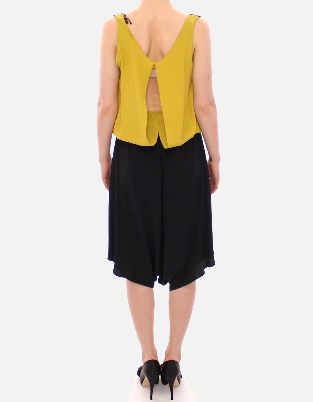 Silk Acetate Sleeveless Shift Dress Women - Black Dresses