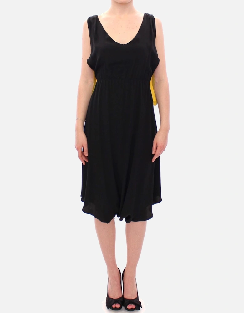 Silk Acetate Sleeveless Shift Dress Women - Black Dresses