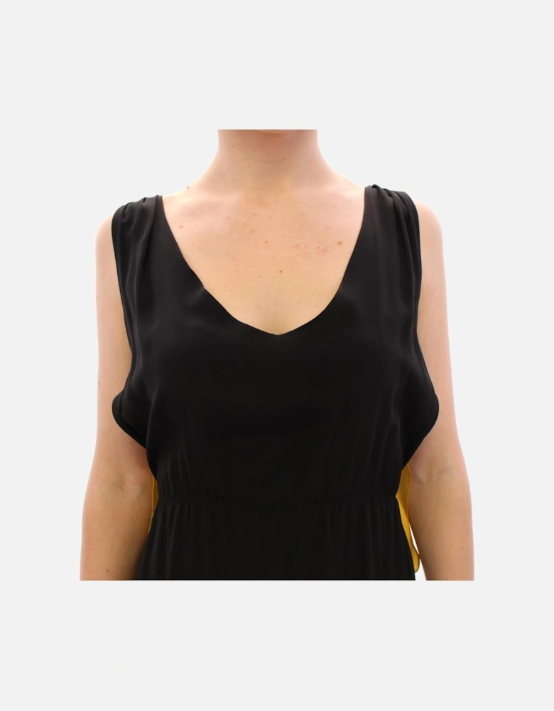 Silk Acetate Sleeveless Shift Dress Women - Black Dresses
