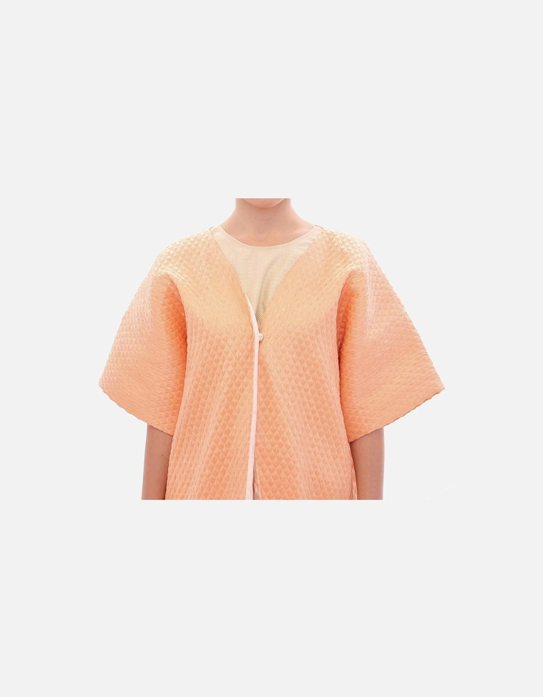Quilted Jacket Short Sleeves VNeck Women - Pink Jackets