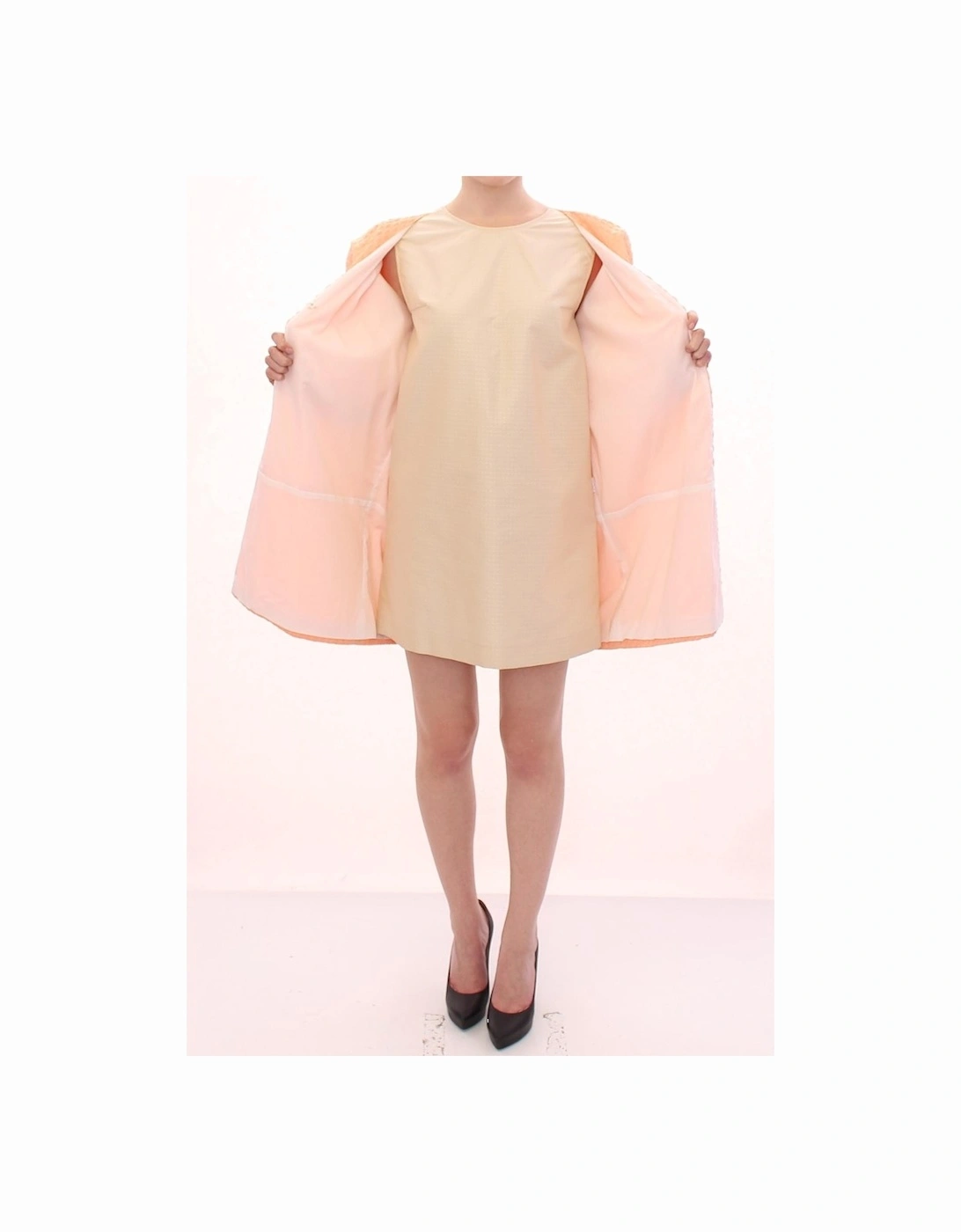 Quilted Jacket Short Sleeves VNeck Women - Pink Jackets