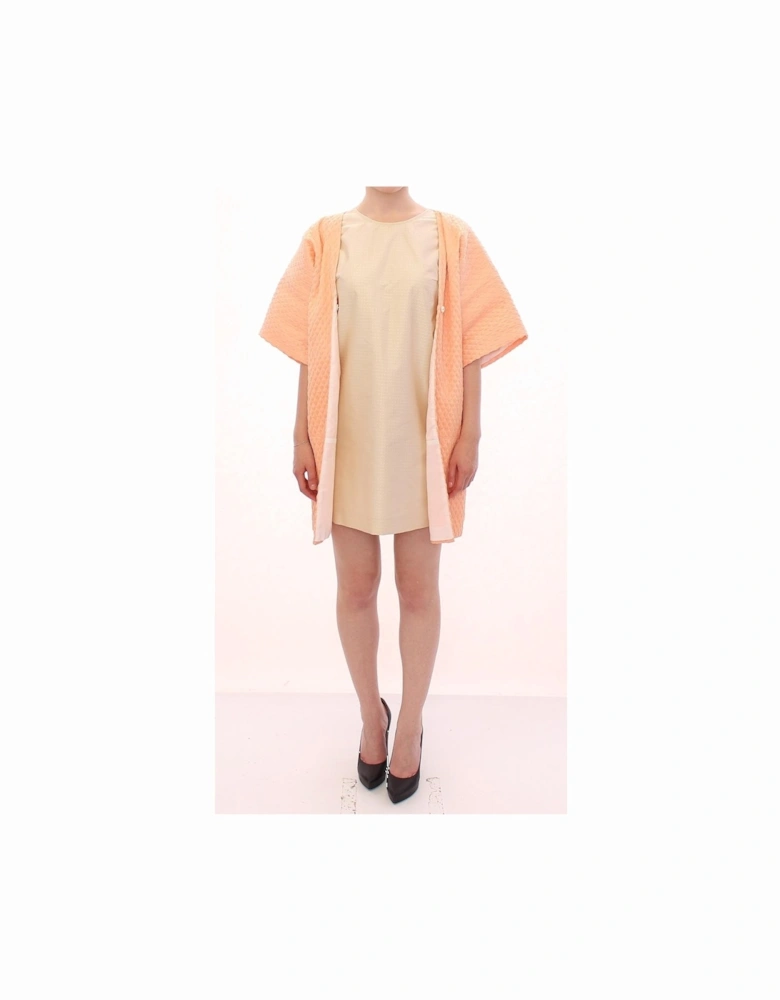 Quilted Jacket Short Sleeves VNeck Women - Pink Jackets